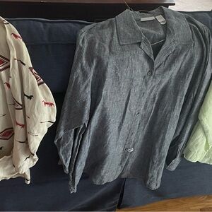 Women’s Lot of 3 2X great brands Linen mix Button-Up Shirts